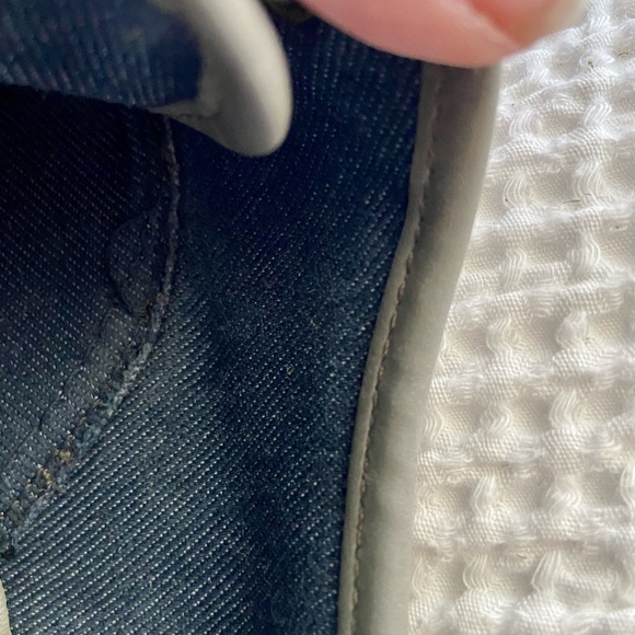 SZ 10 GREY ALDO LACE UP SHOES W DENIM LINING - Picture 8 of 8